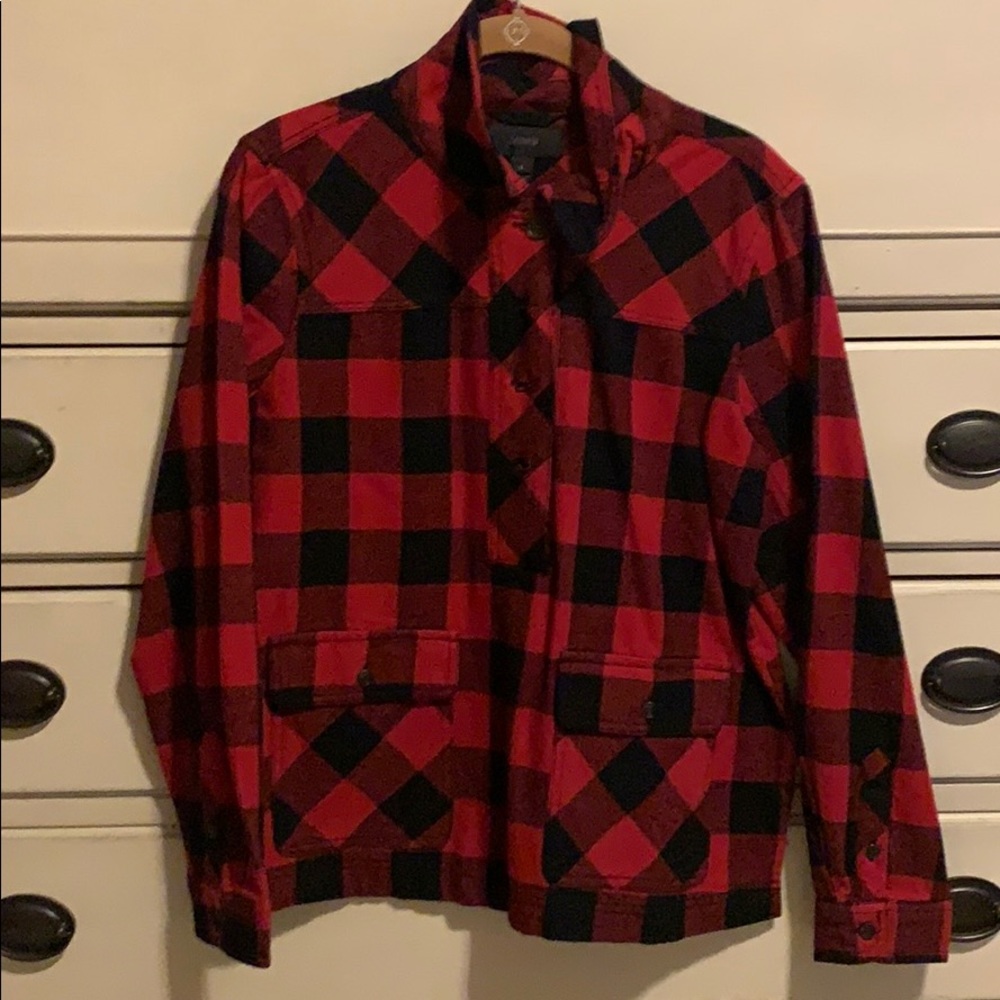 J. Crew Buffalo Check Top
